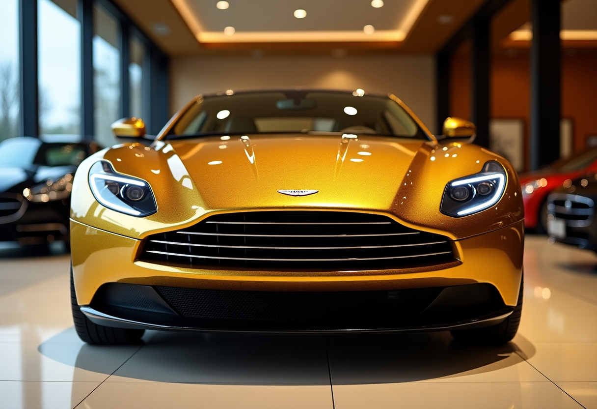 Aston Martin DB12 Goldfinger Edition in oro