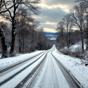 Normativa gomme invernali in Croazia con auto sulla neve