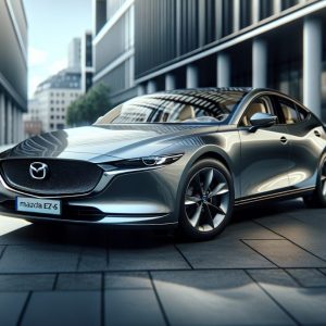 Mazda EZ-6, nuova berlina elettrica in movimento