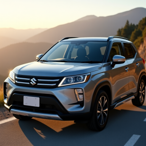 Nuova Suzuki Vitara crossover elettrica in movimento