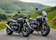 Triumph Speed Twin 1200 e RS in azione su strada