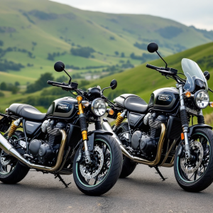 Triumph Speed Twin 1200 e RS in azione su strada