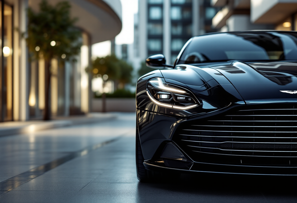 Aston Martin Valhalla in esposizione con design elegante