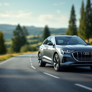 Audi Q6 Sportback e-tron in un paesaggio urbano