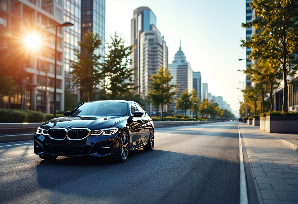 BMW M340i 2025 in movimento su strada