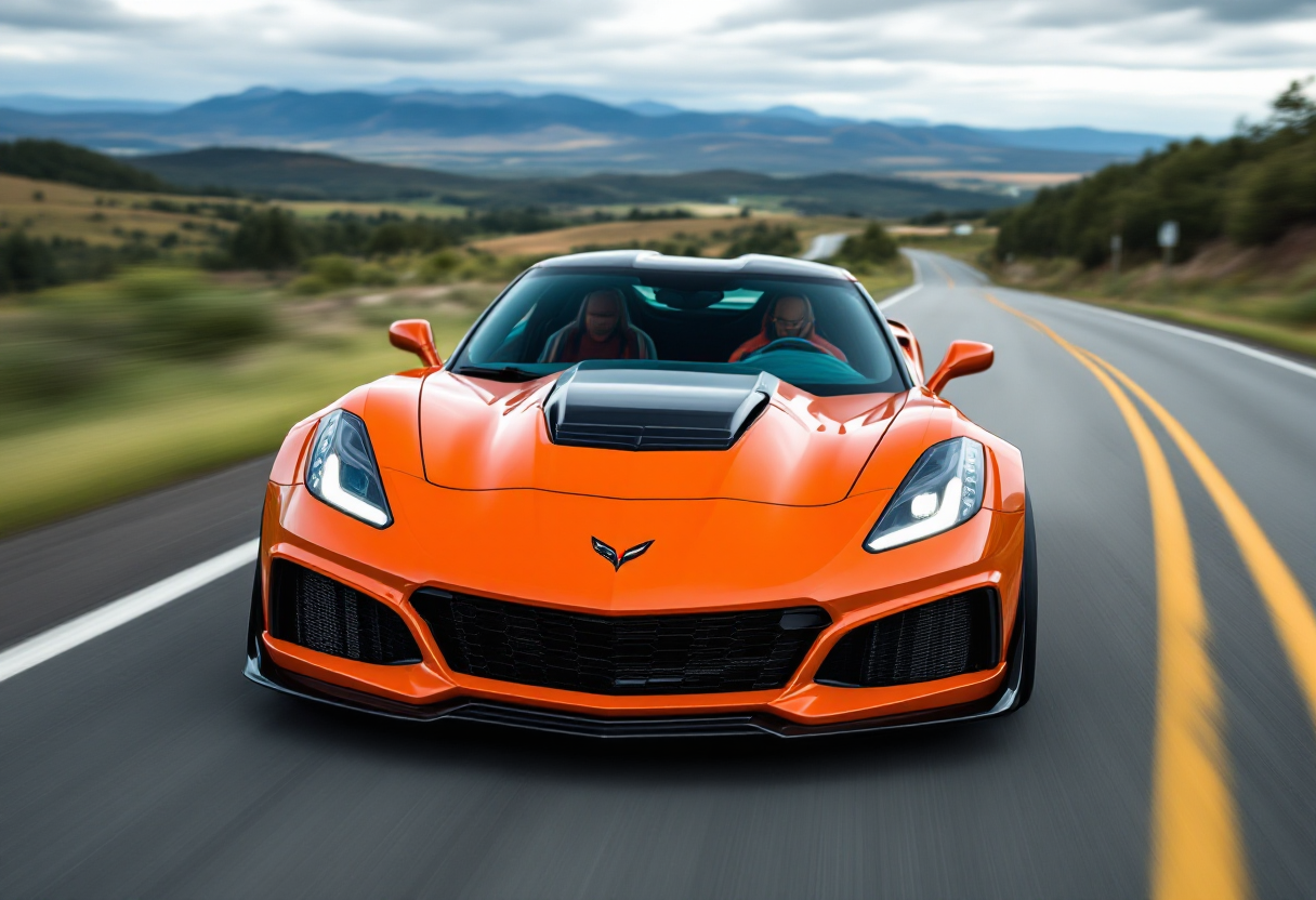 Chevrolet Corvette ZR1 in azione su pista