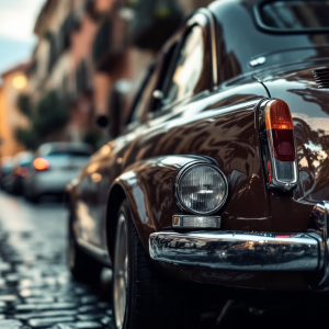 Fiat 500 in un paesaggio urbano italiano