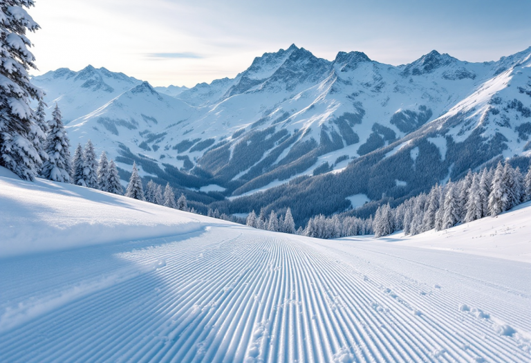 Gatti delle nevi che esplorano le montagne dell'Alto Adige