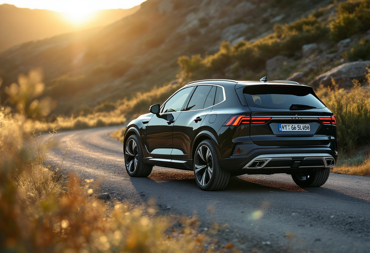 Hyundai Santa Fe Plug-in Hybrid in movimento su strada