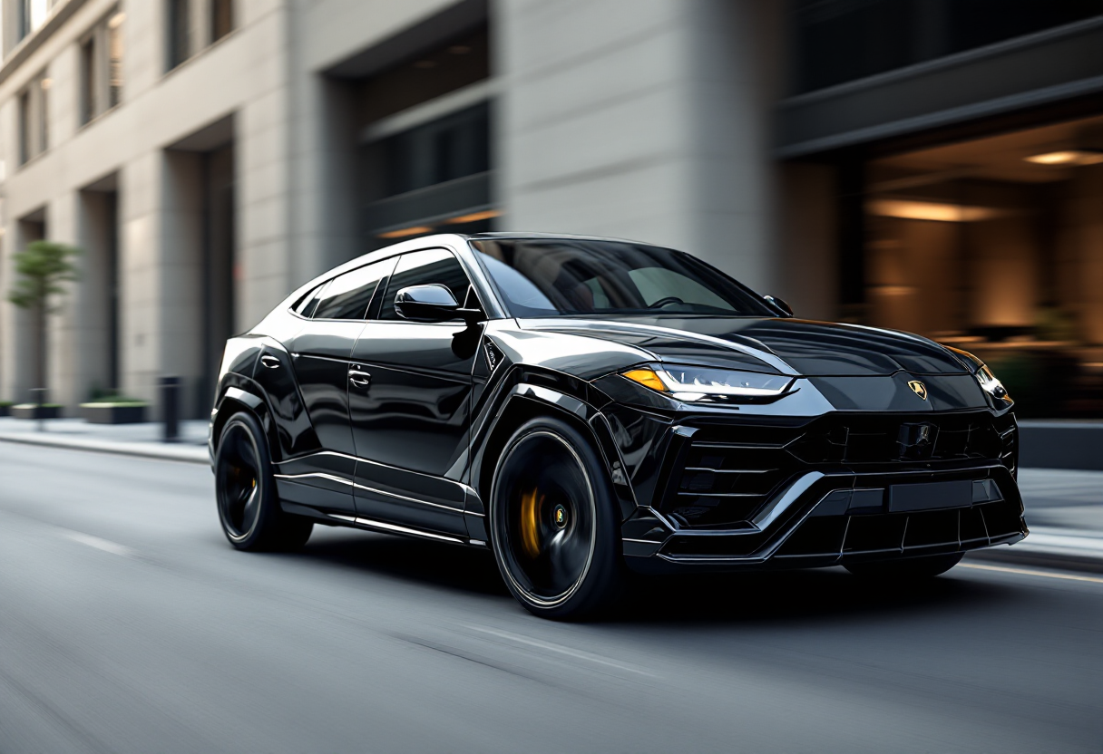 Lamborghini Urus SE Ad Personam in un ambiente urbano di Miami