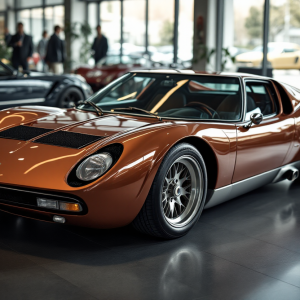 Lamborghini Miura restomod da Liberty Walk in esposizione