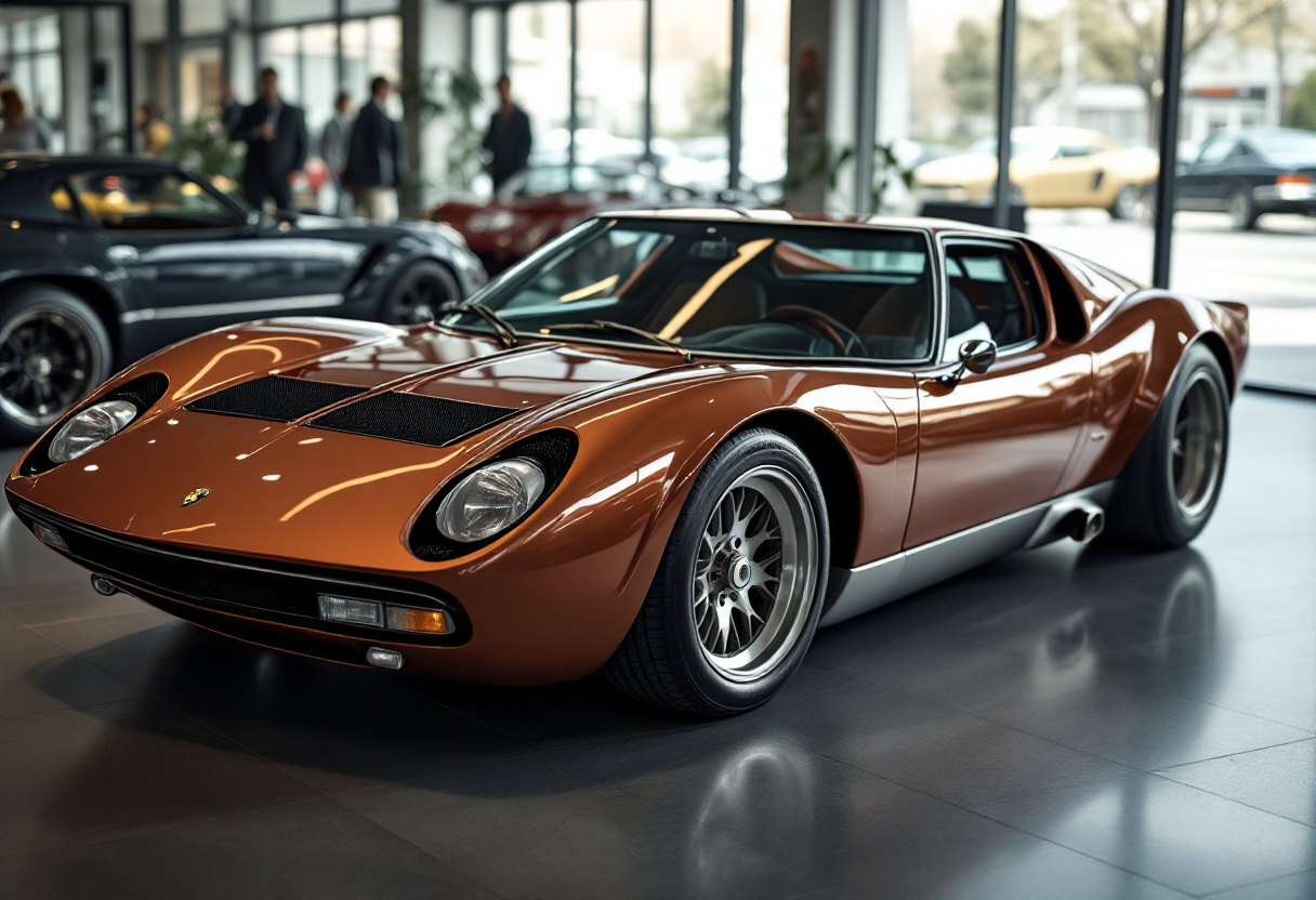 Lamborghini Miura restomod da Liberty Walk in esposizione