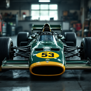 Lotus 43 in pista durante una gara storica