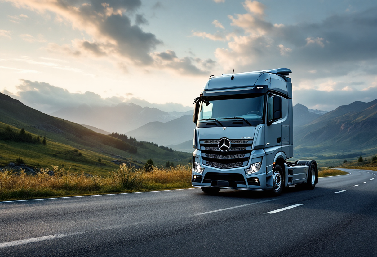 Mercedes-Benz Actros L in azione su strada