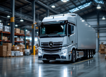 Mercedes-Benz eActros 600 in azione sul percorso di trasporto