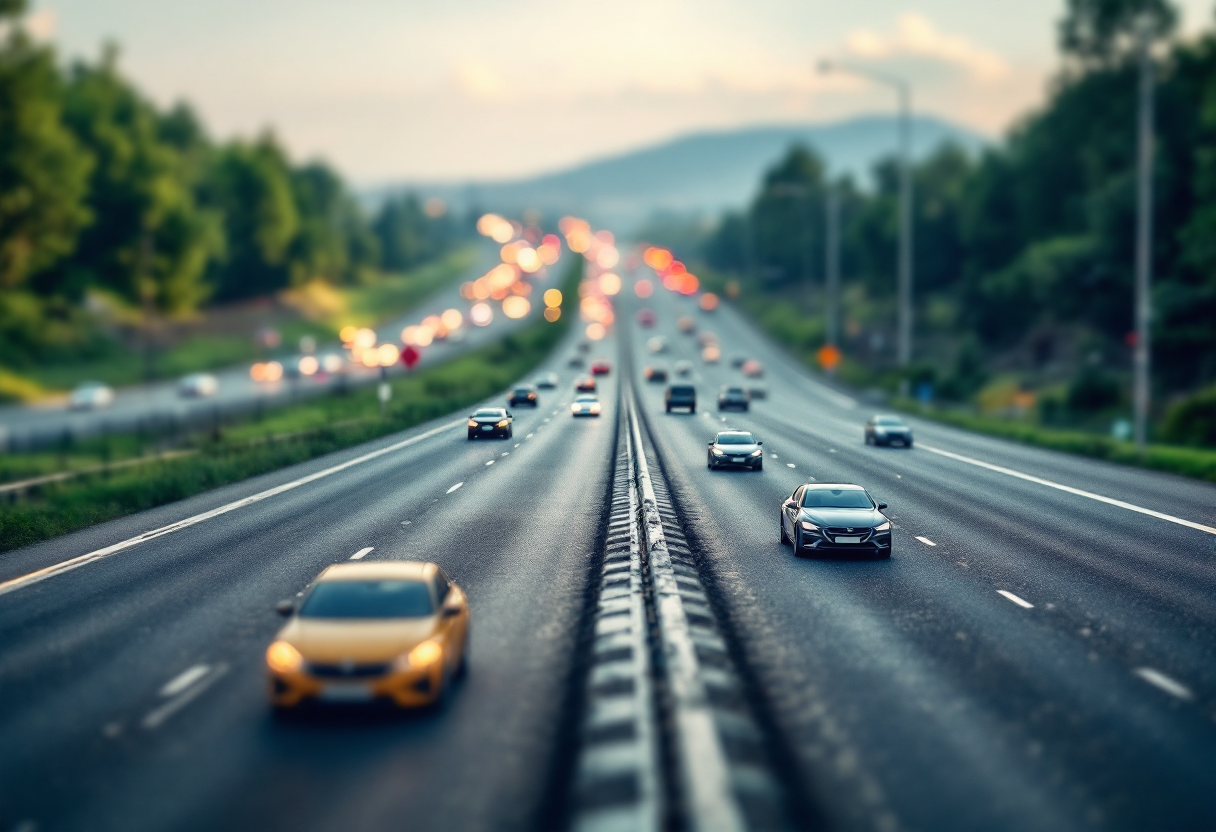 Grafico del traffico in tempo reale sulla A26