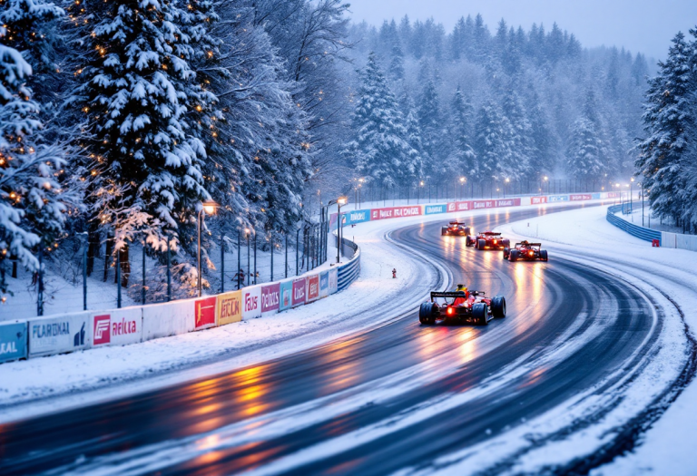 Immagine di un evento natalizio ispirato alla Formula 1