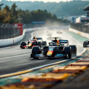 Sergio Perez in azione durante una gara di Formula 1