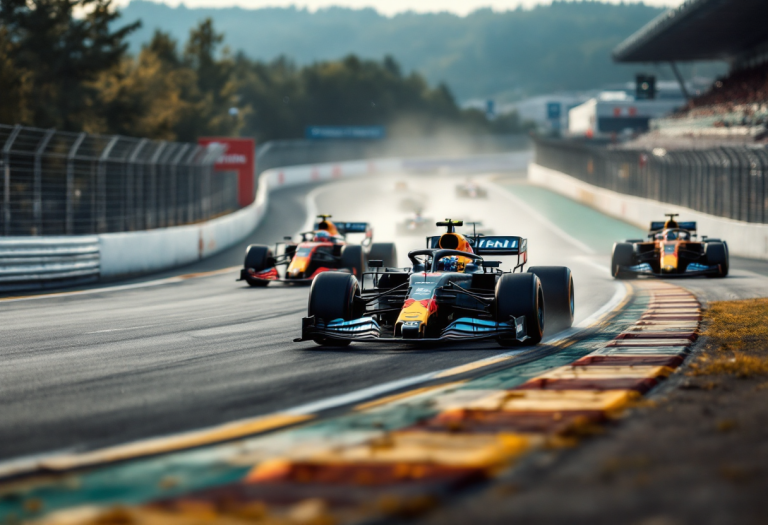 Sergio Perez in azione durante una gara di Formula 1