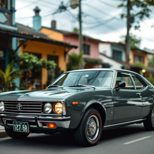 Toyota Corona Mark II in un contesto nostalgico