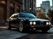 Alfa Romeo 75 in un contesto automobilistico elegante