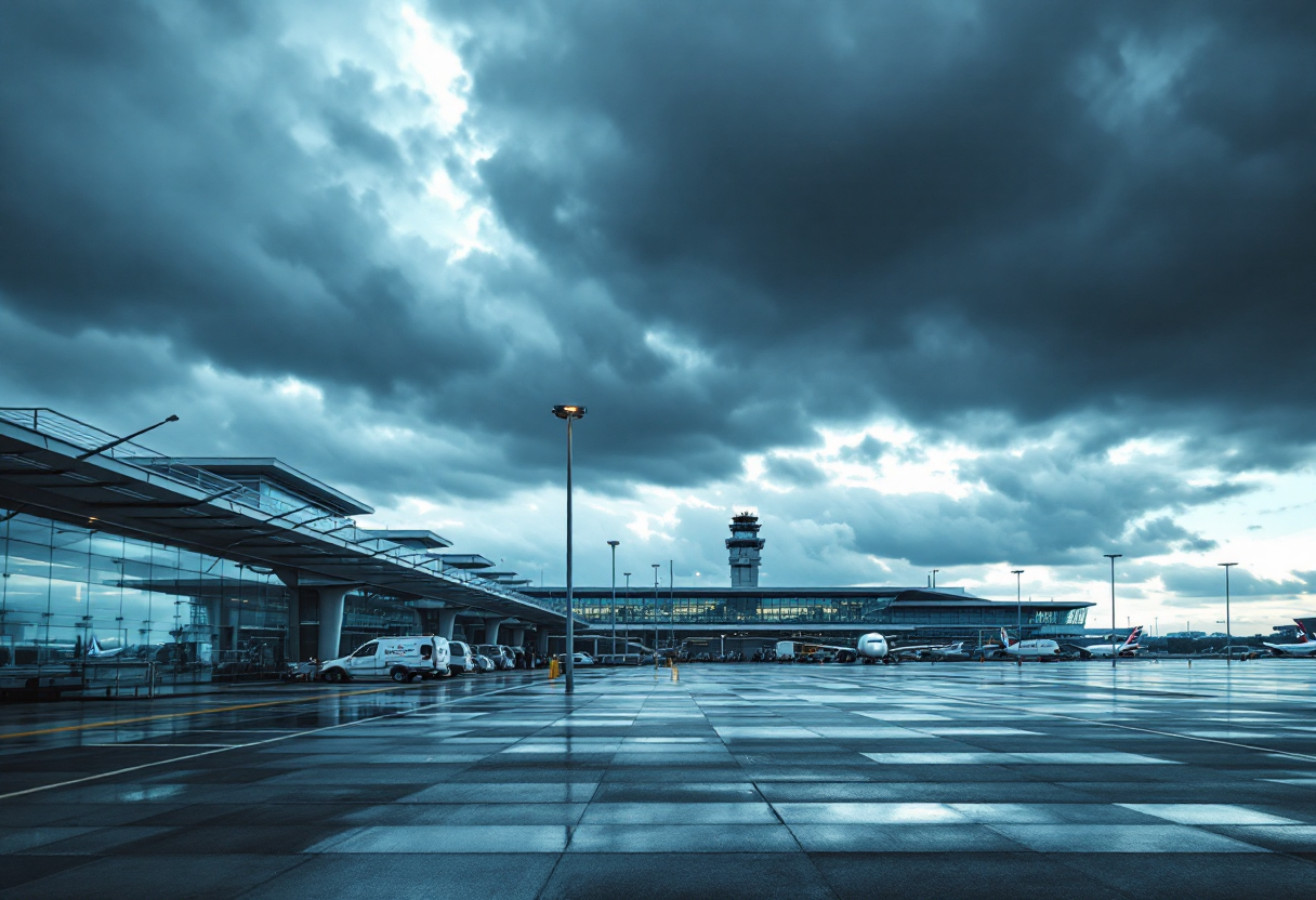 Meteo avverso a Catania con nuvole e pioggia