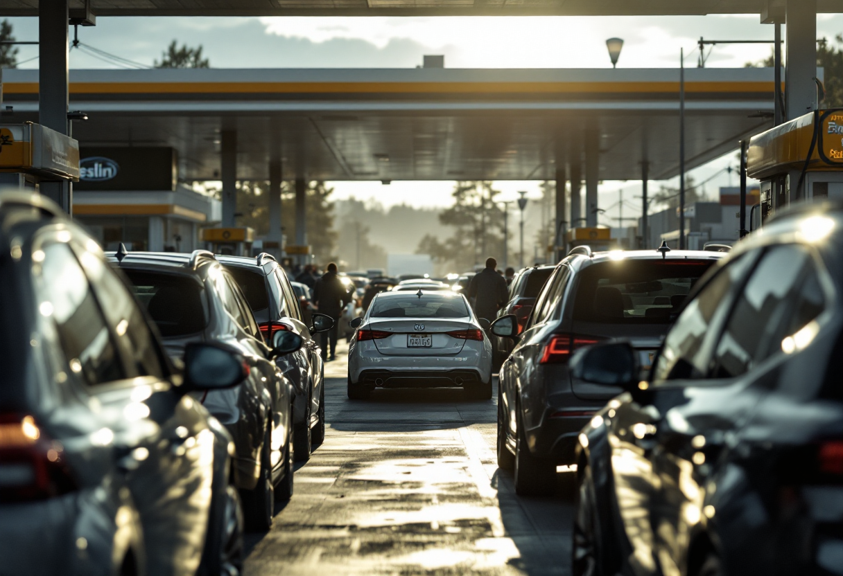 Grafico sull'aumento dei prezzi dei carburanti in Italia