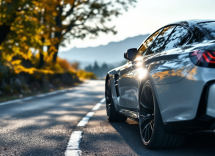 BMW M5 Coupé in movimento su strada