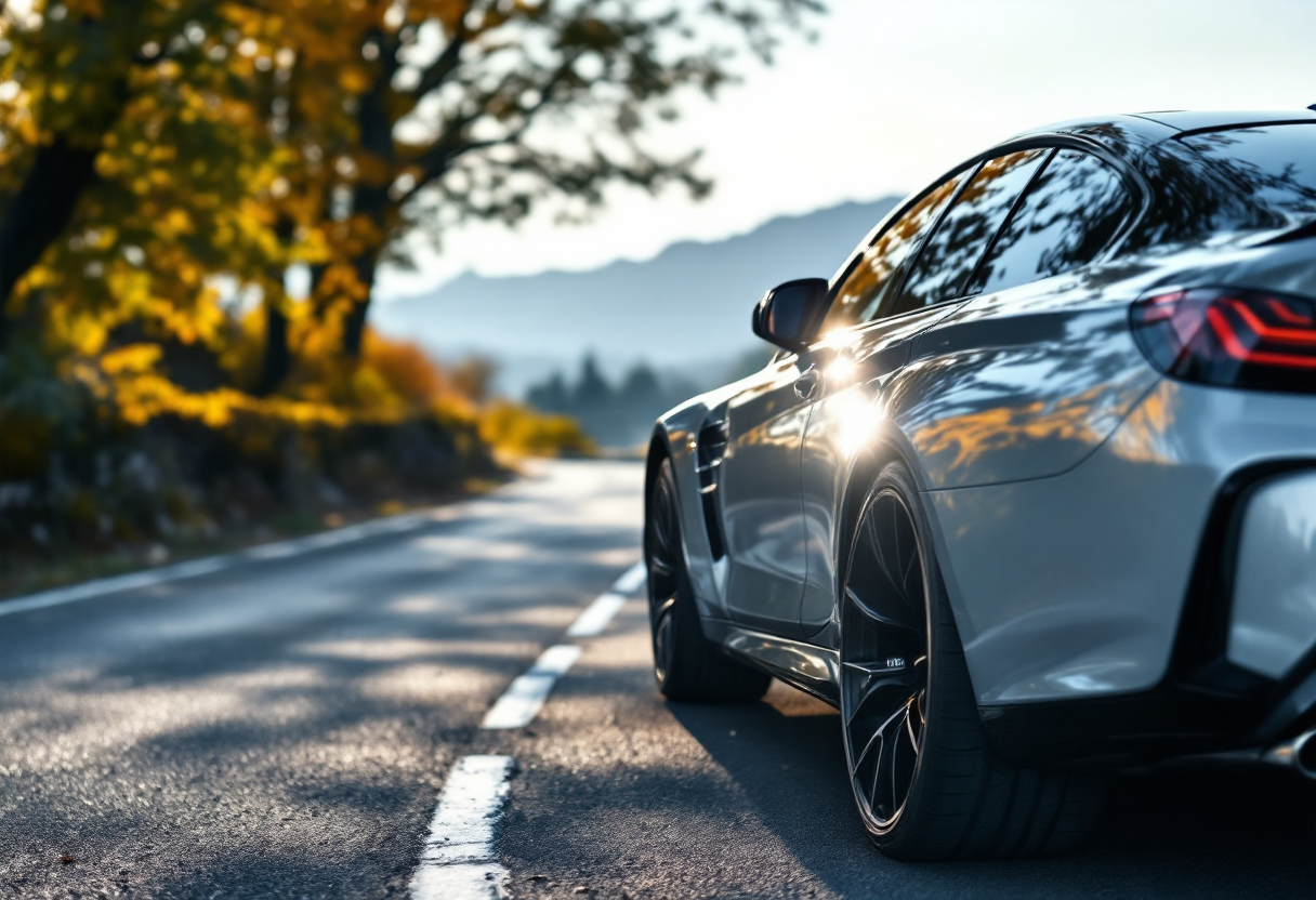 BMW M5 Coupé in movimento su strada