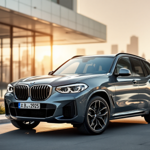 Nuova BMW X3 2025 in movimento su strada