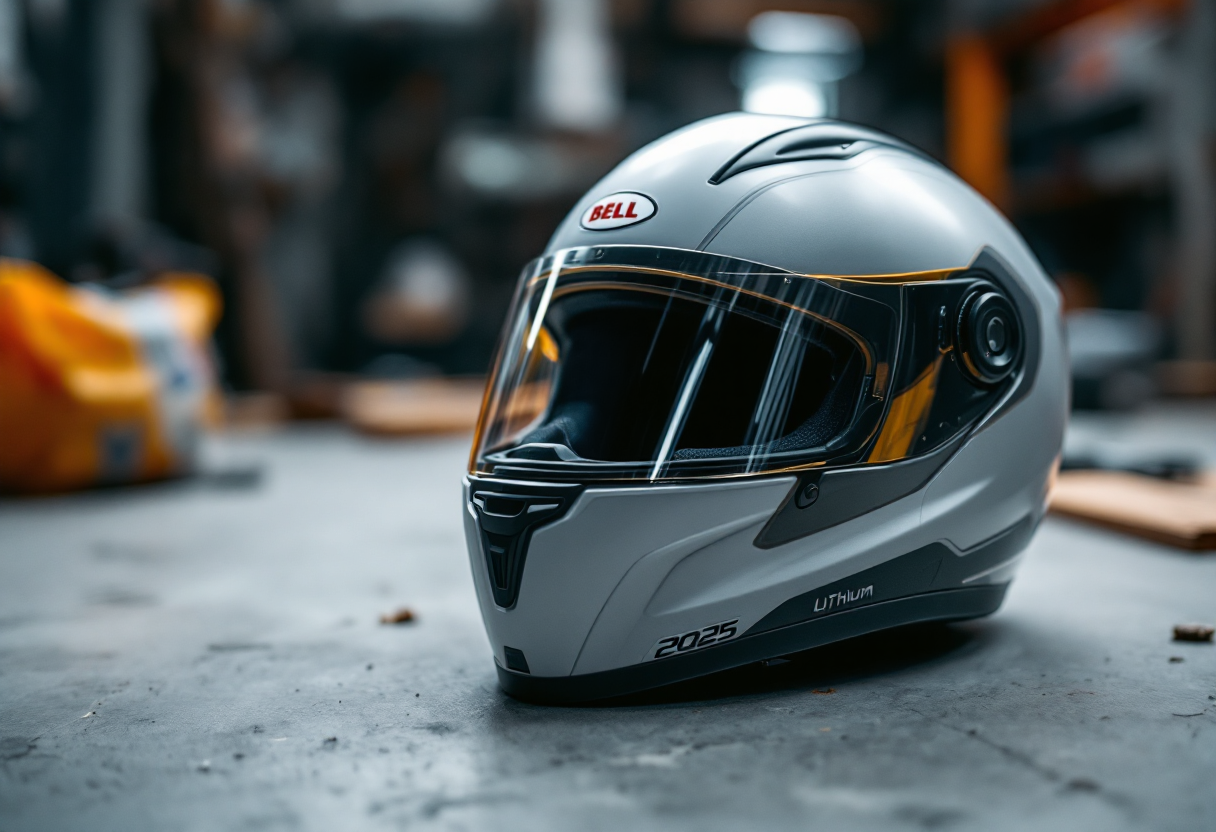 Casco integrale Bell Lithium 2025 per motociclisti in azione