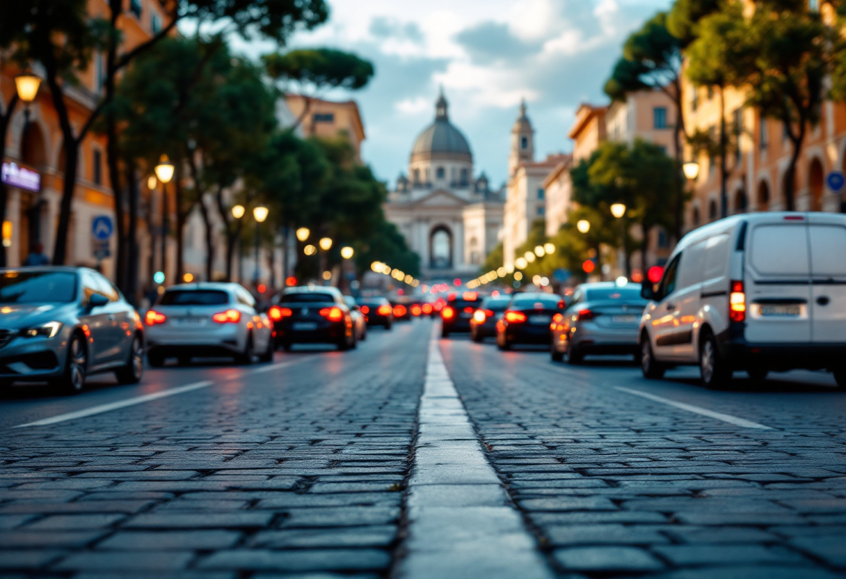 Iniziativa di blocco del traffico a Roma per domeniche ecologiche