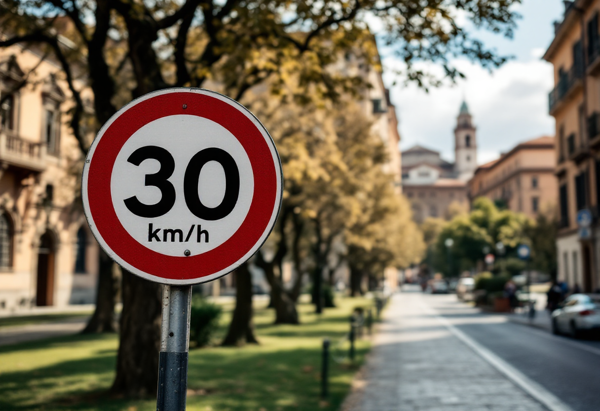 Immagine che illustra il limite di velocità a Bologna