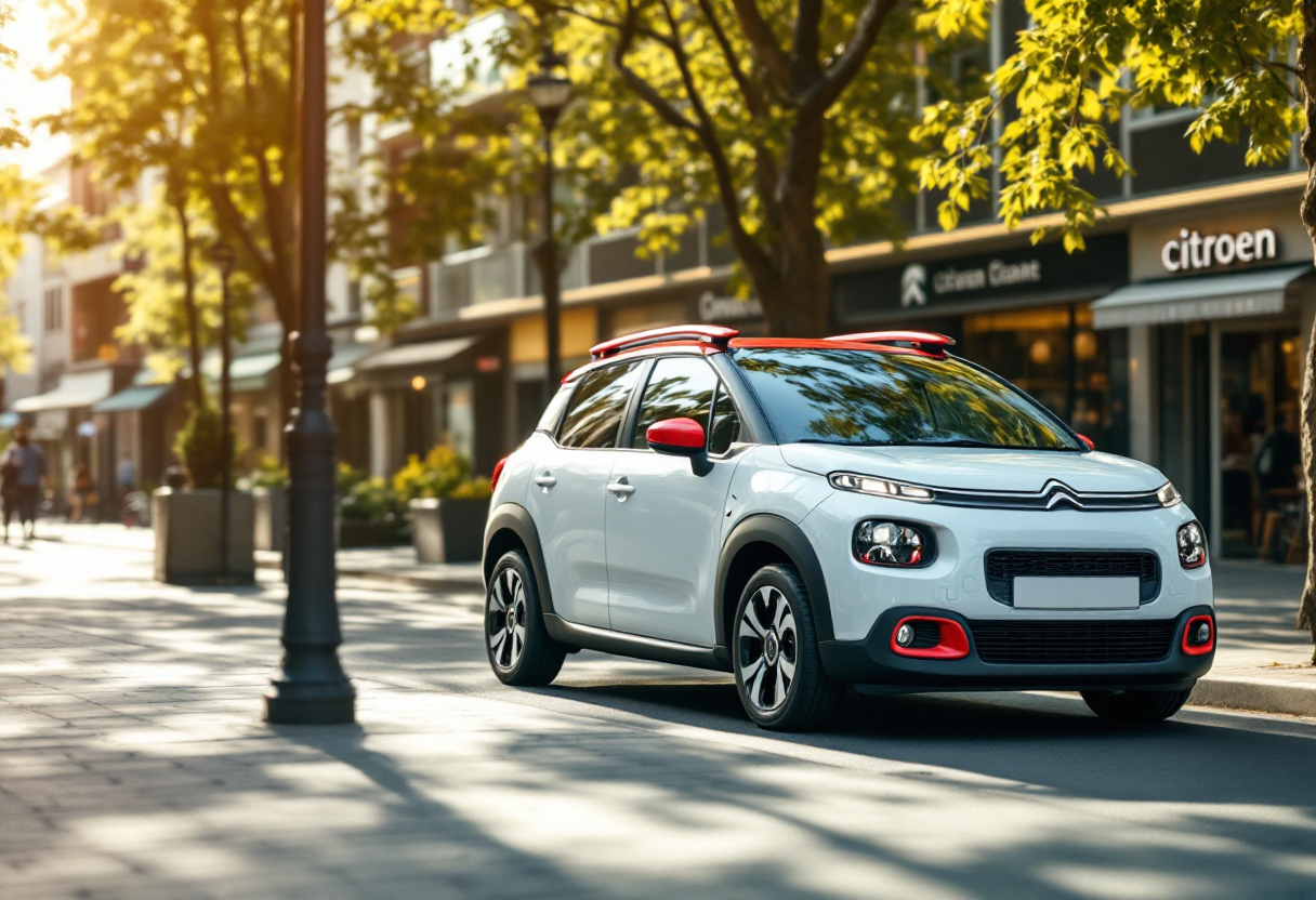 Citroën C3 Max in un ambiente urbano moderno