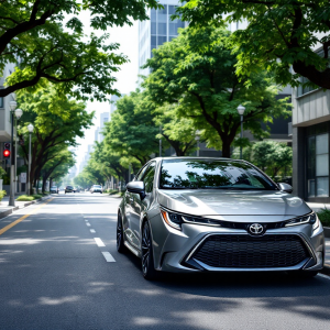 Nuova Toyota Corolla 2026 in un ambiente ecologico