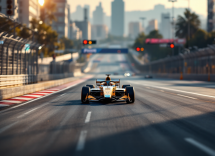 Eprix di Città del Messico 2025 con auto da corsa in azione