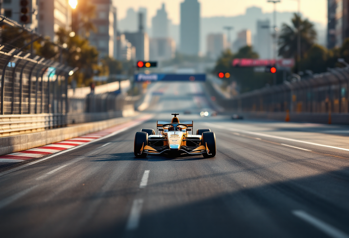 Eprix di Città del Messico 2025 con auto da corsa in azione