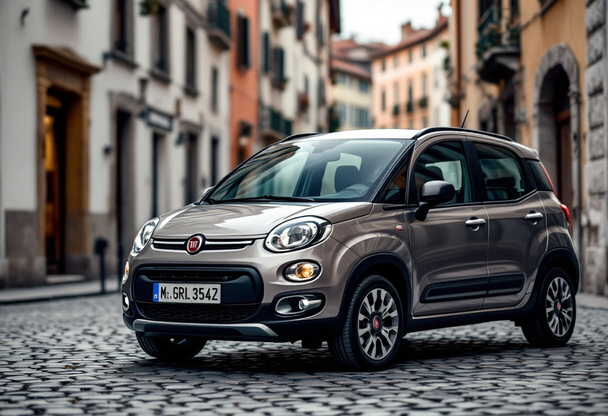 Fiat Grande Panda in un ambiente urbano moderno