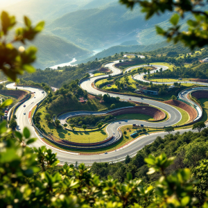 Auto da corsa in pista durante un evento di Formula 1 in Sudafrica