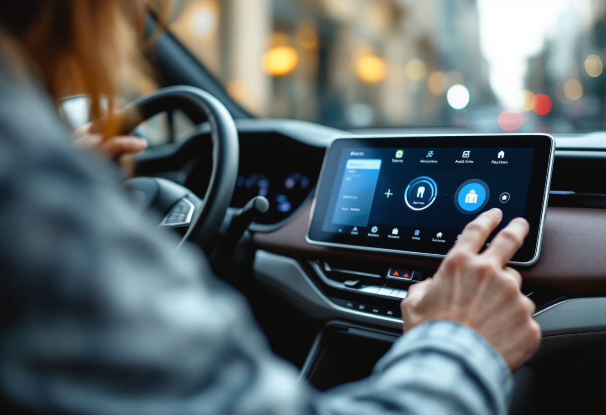 Screenshot dell'interfaccia di Android Auto in uso