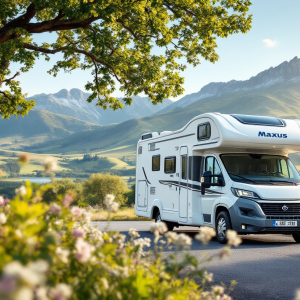 Maxus Traveler RV in un paesaggio europeo mozzafiato