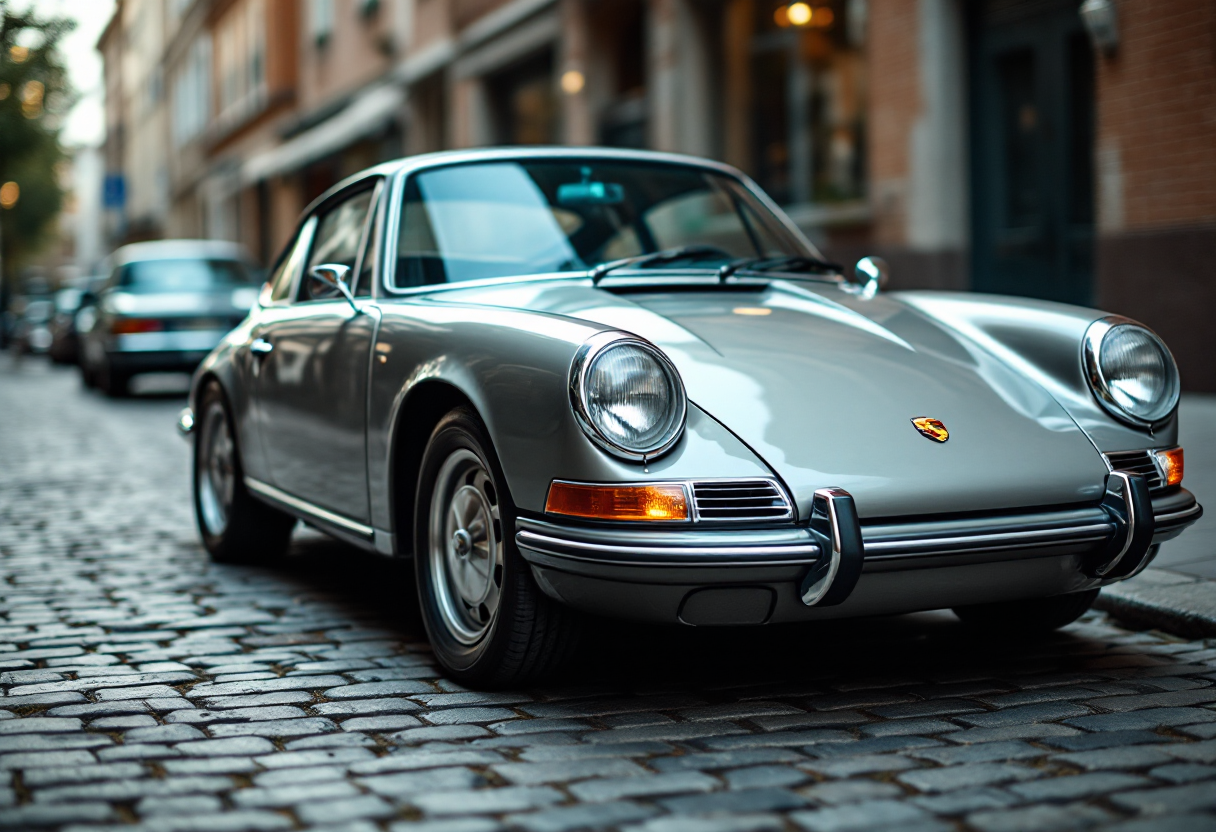 Porsche 912 in un contesto storico affascinante