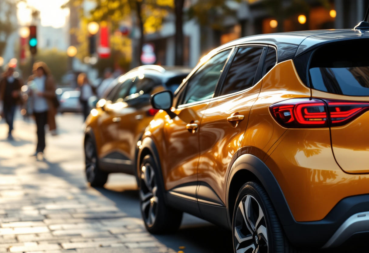 Renault Captur in un paesaggio urbano italiano nel 2024