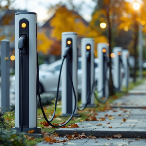 Auto elettriche in ricarica in una stazione svedese