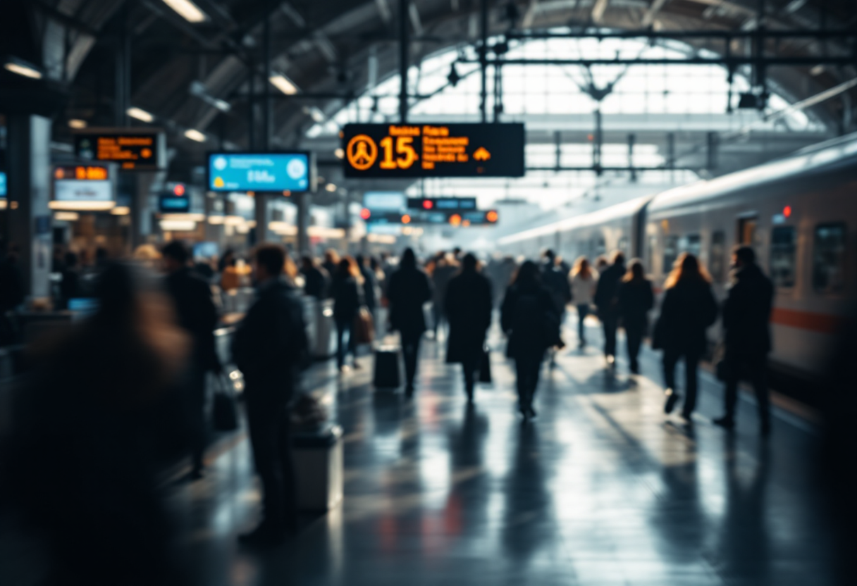 Manifestazione per lo sciopero ferroviario del 25-26 gennaio