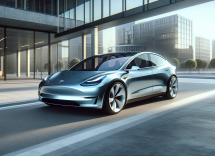 Nuova Tesla Model Y Juniper in un ambiente urbano