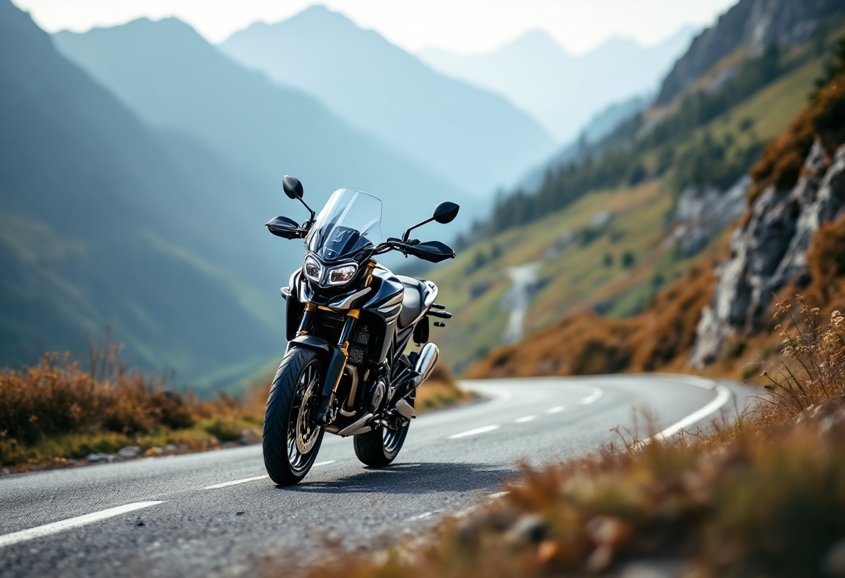 Triumph Tiger Sport 800 2025 in azione su strada