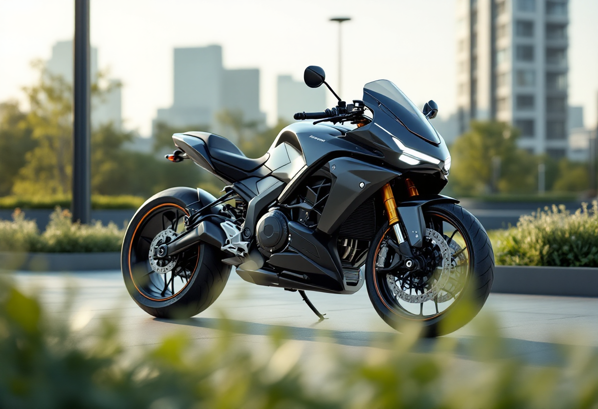 Yamaha FZ-X Hybrid in movimento su strada