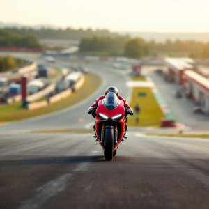 Alex Marquez in sella alla Ducati GP24 durante una gara