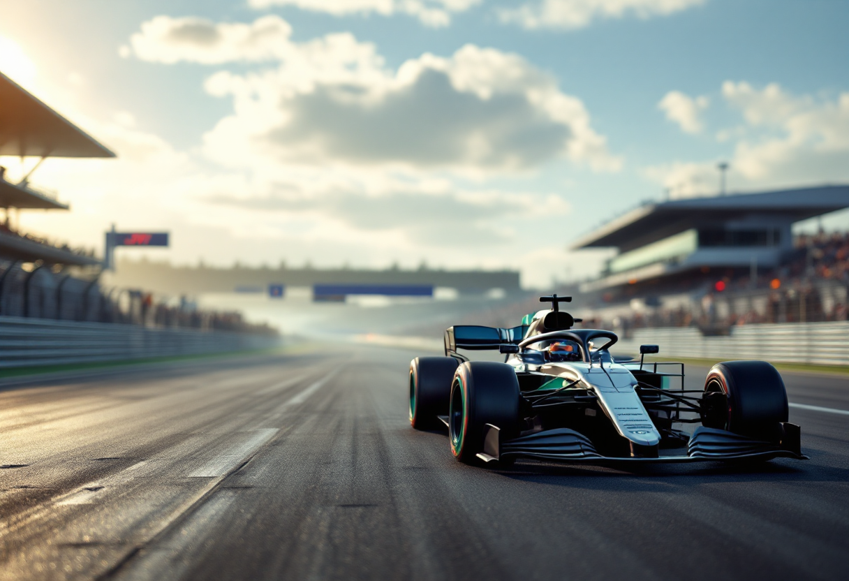 Aston Martin AM25 in pista durante il Mondiale di F1 2025